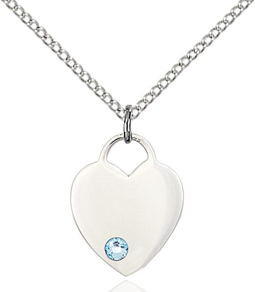 Small Heart Shaped Pendant with Birthstone Options