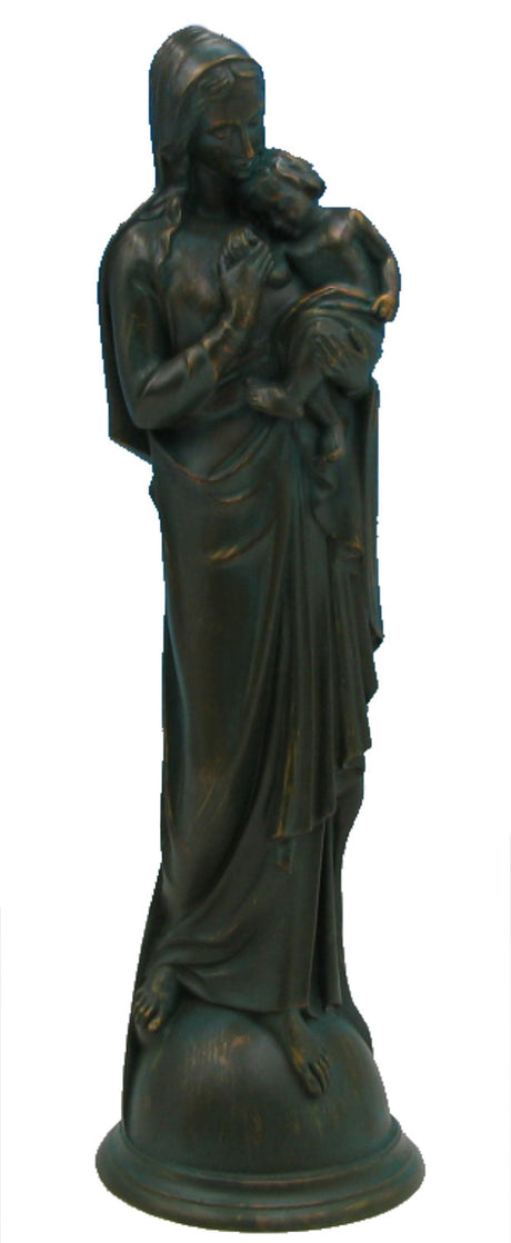 Plastic Madonna and Child Statue - 24 inch