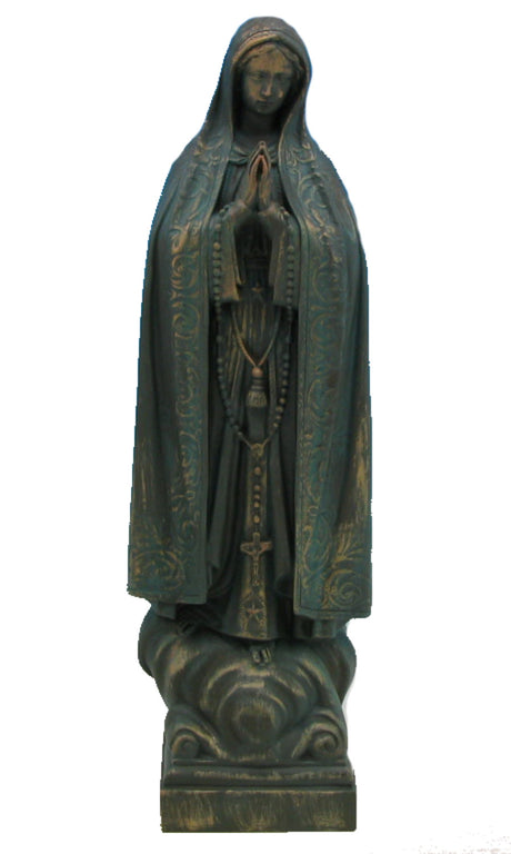 Plastic Our Lady of Fatima Statue - 24 inch