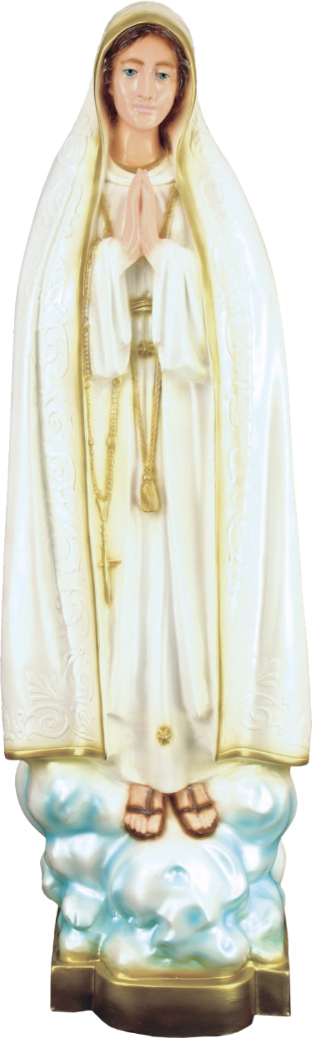 Plastic Our Lady of Fatima Statue - 32 inch