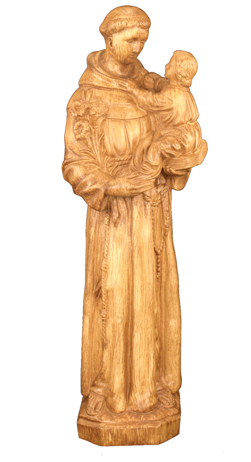 St. Anthony & Child Plastic Statue - 24 inch