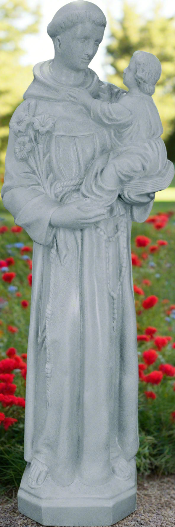 St. Anthony & Child Plastic Statue - 24 inch