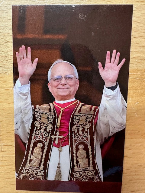 Pope Leo XIV Semi Laminated Prayer Cards