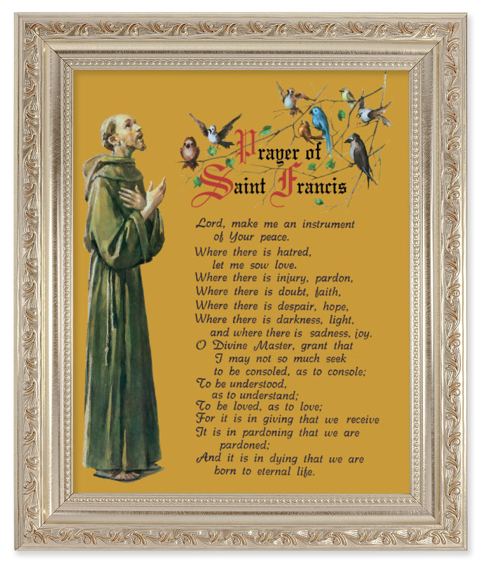 Prayer of St. Francis 8x10 Framed Print Under Glass