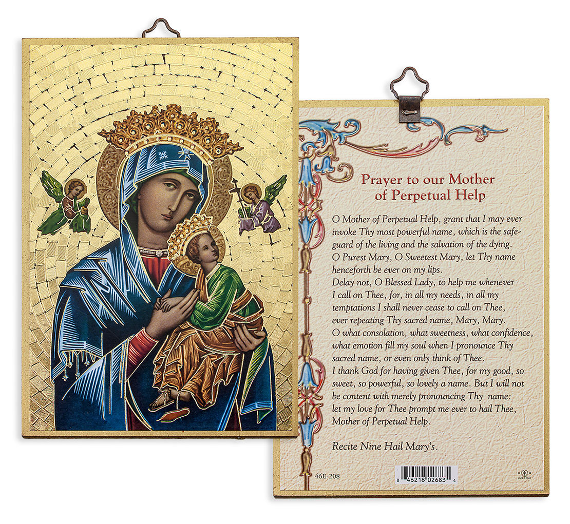 Prayer to Our Lady of Perpetual Help 4x6 Mosaic Plaque