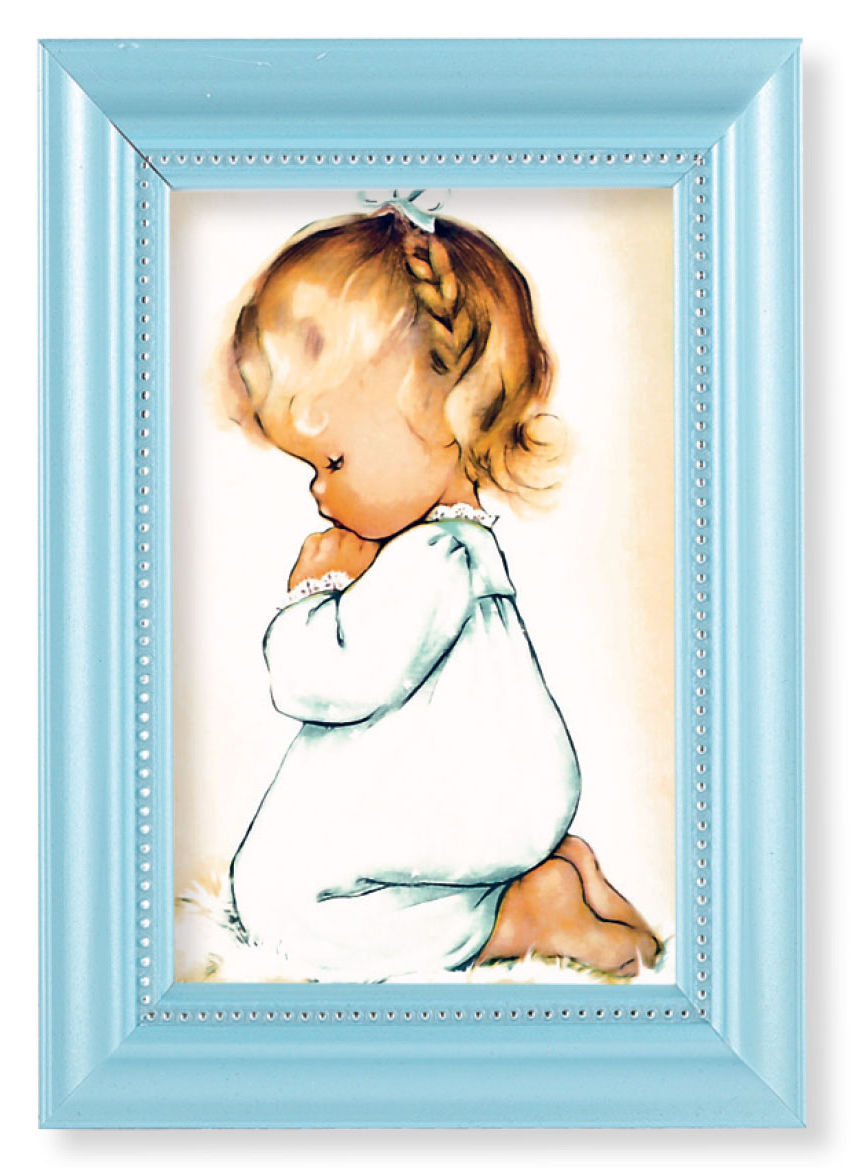 Praying Girl 4x6 Print Pearlized Frame