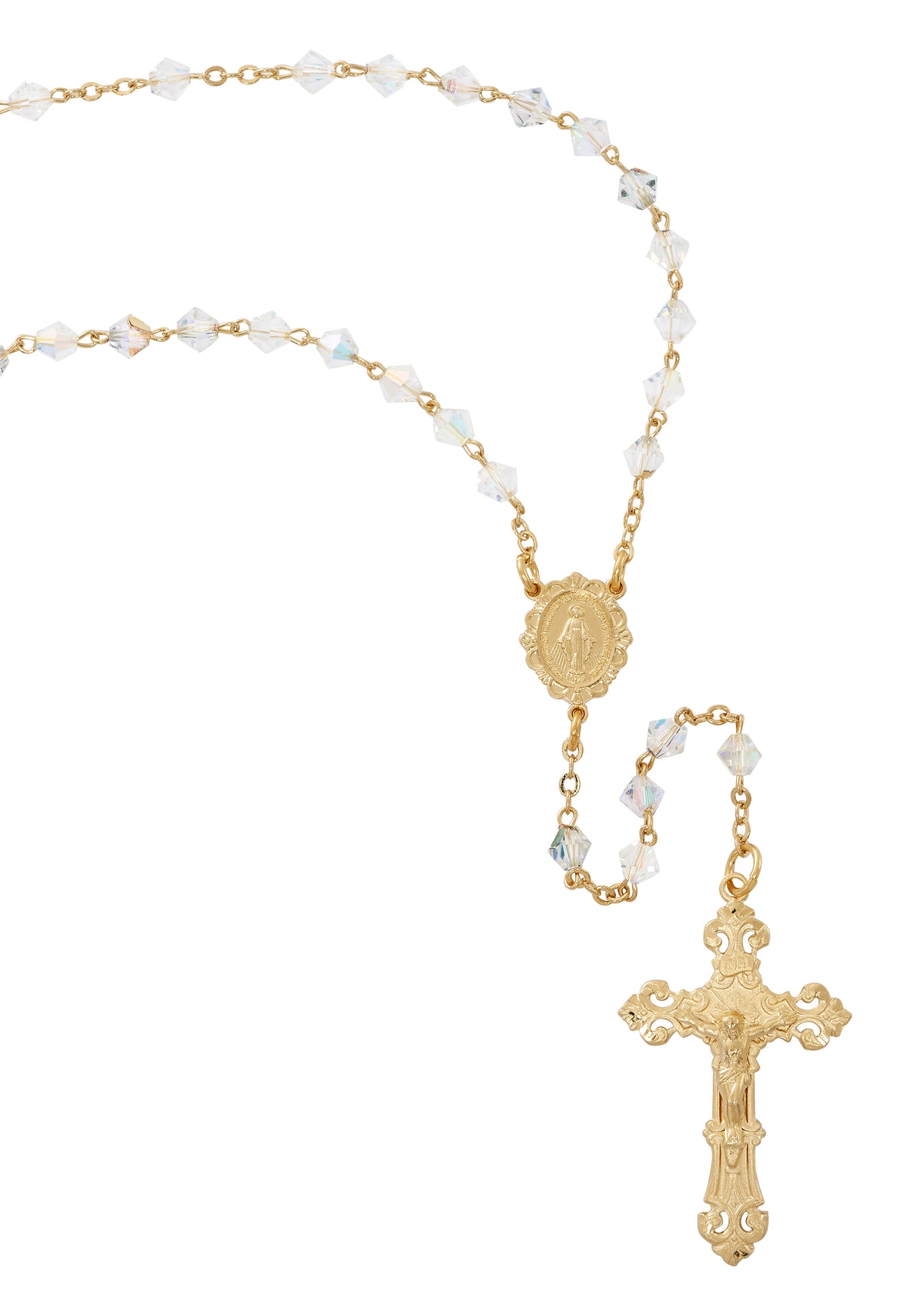 Gold Plated Swarovski Crystal Rosary