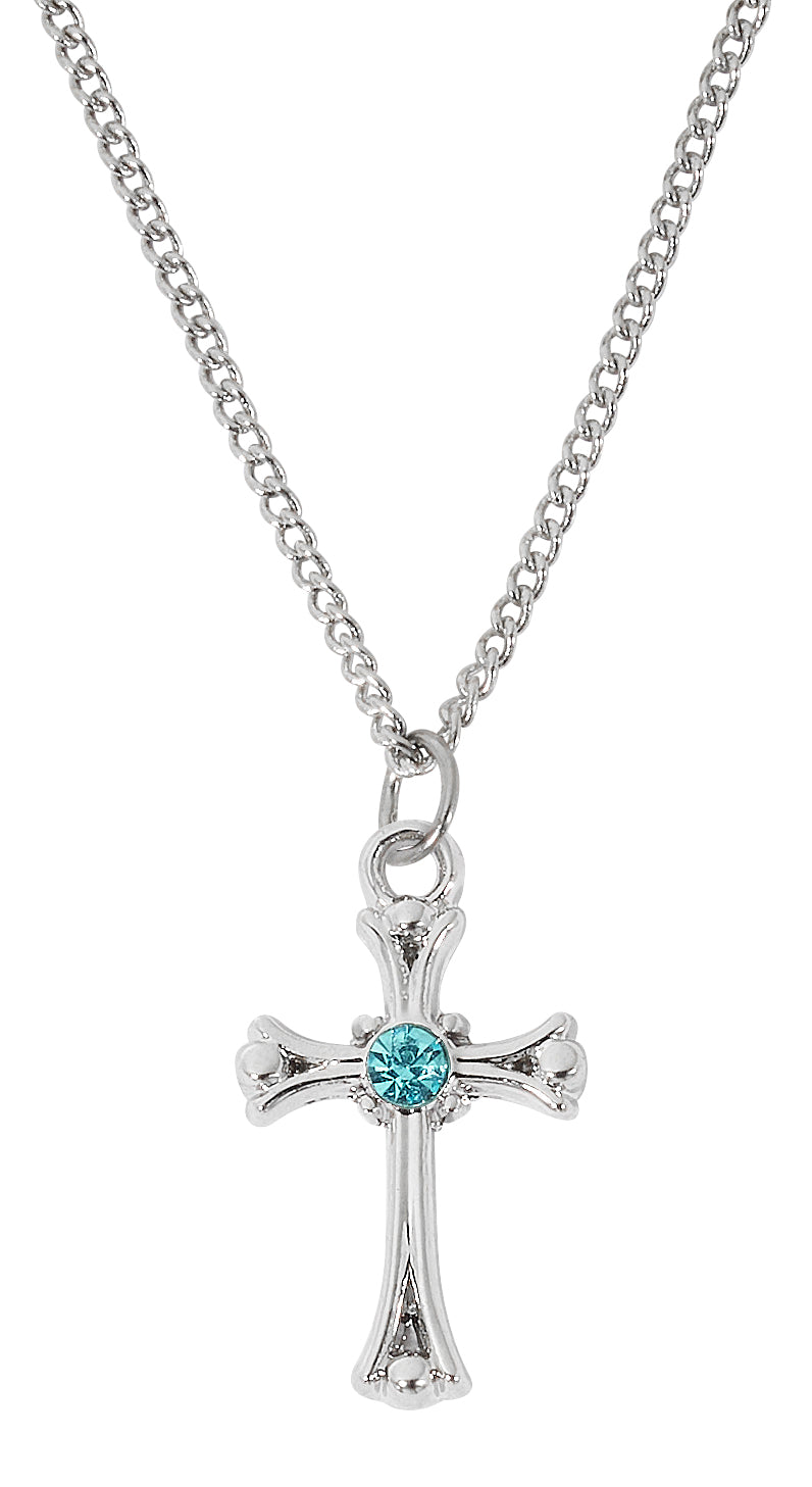 Birthstone Cross Necklace