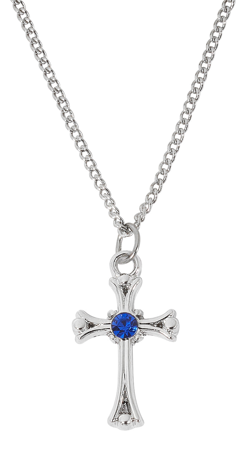 Birthstone Cross Necklace