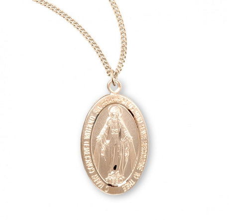 Raised Border Miraculous Sterling Silver Pendant