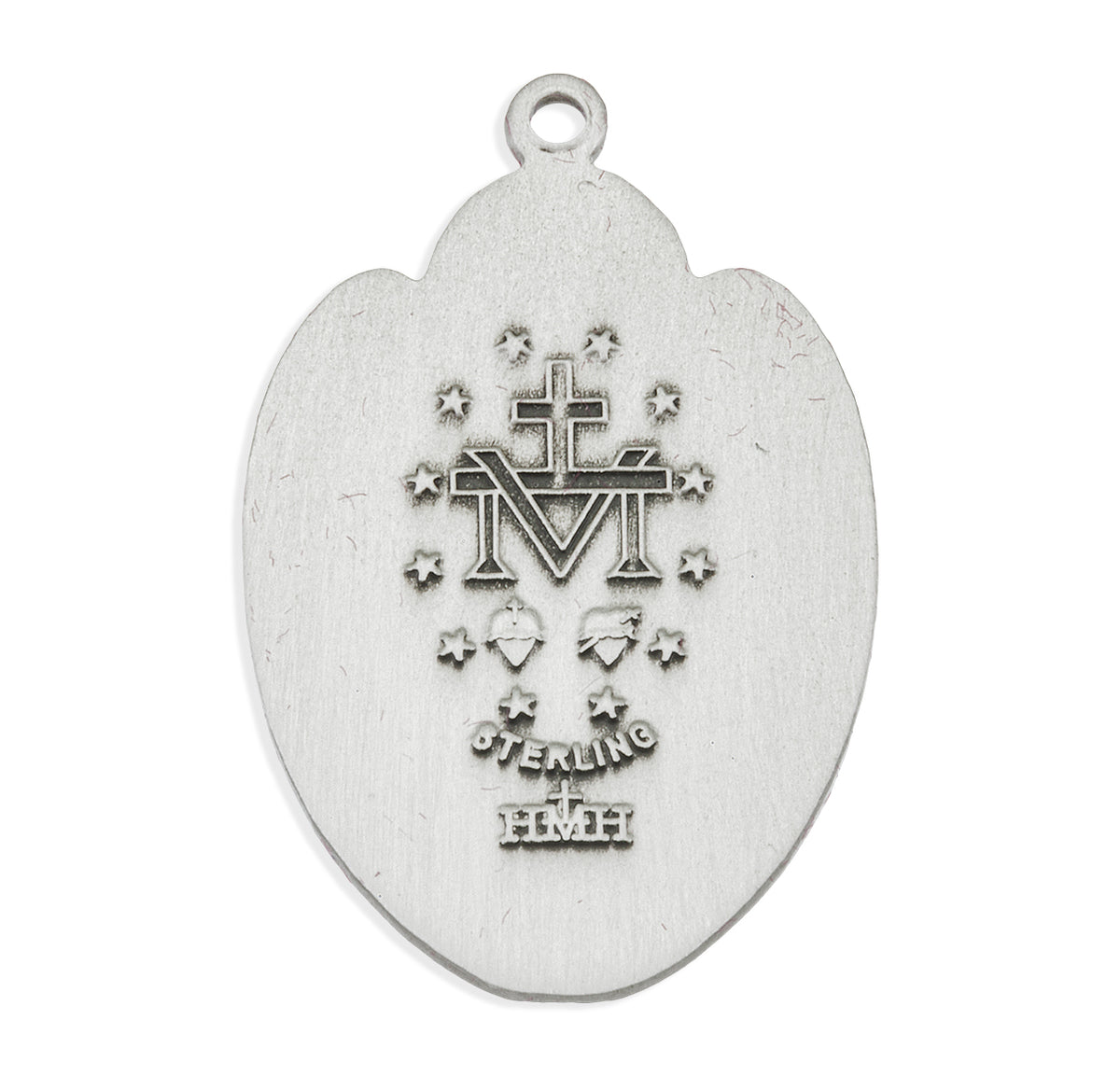Air Force Enameled Miraculous Medal Necklace, Sterling Silver