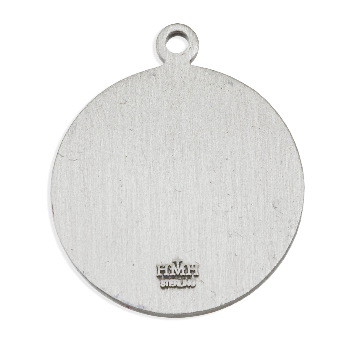 Classic Lettered Saint Christopher Round Medal Necklace, Sterling Silver