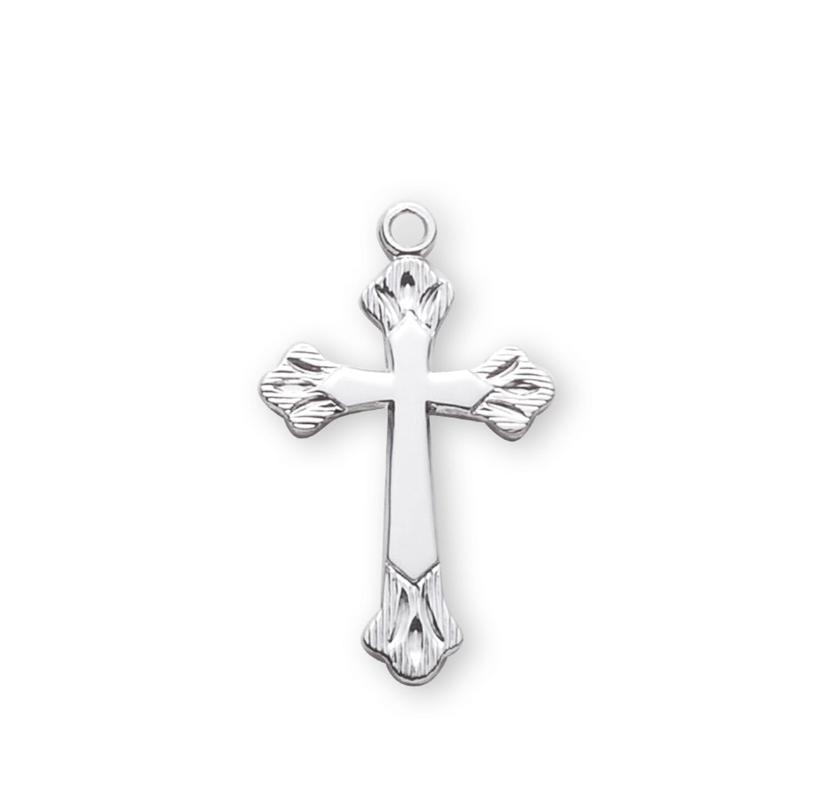 Petite Flare Tip Cross Necklace, Sterling Silver