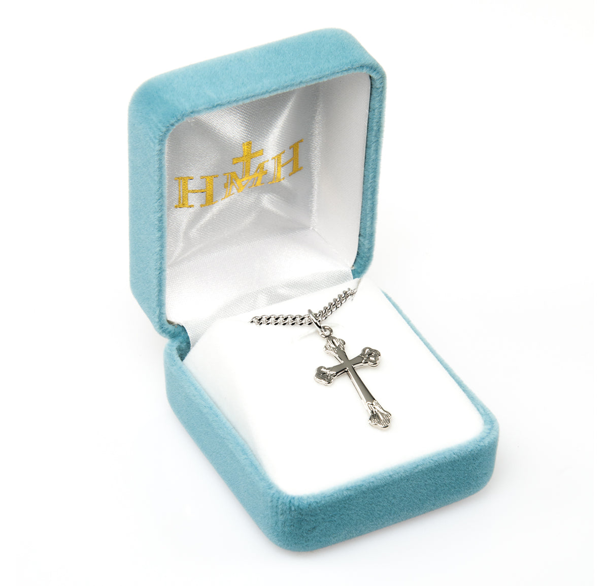 Petite Flare Tip Cross Necklace, Sterling Silver