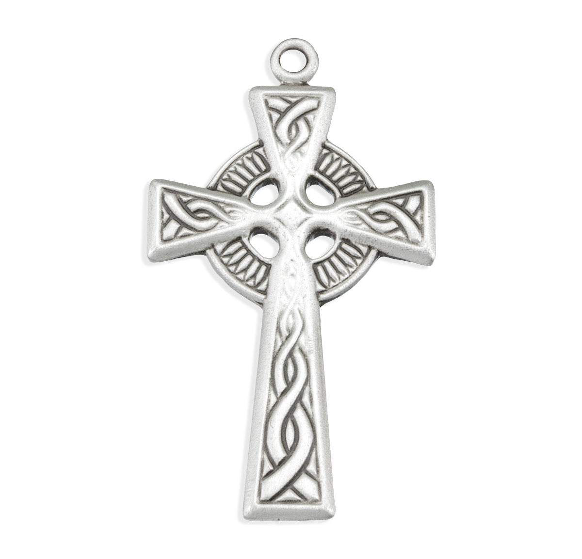 Slender Celtic Knot Cross Necklace, Sterling Silver
