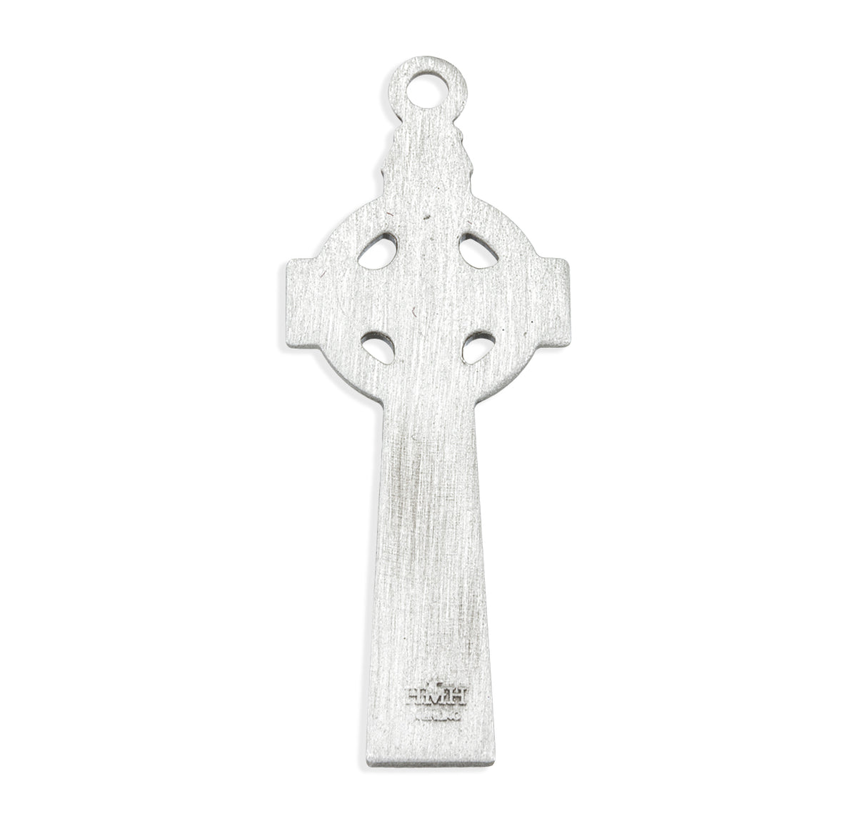 Celtic High Cross Necklace with Floral Panels, Sterling Silver