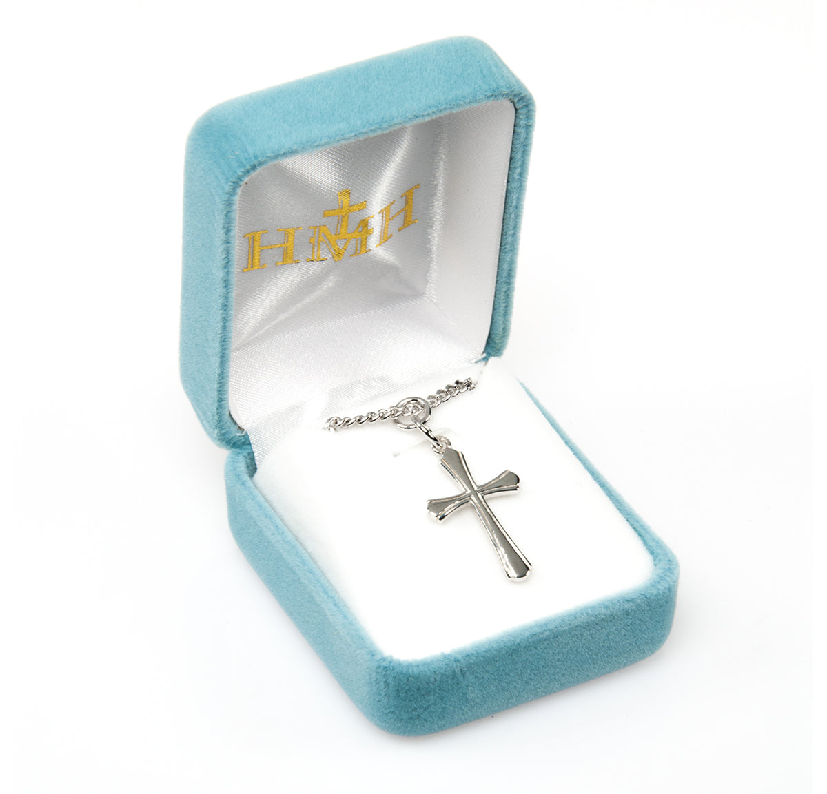 Large Plain Cross Necklace, Sterling Silver