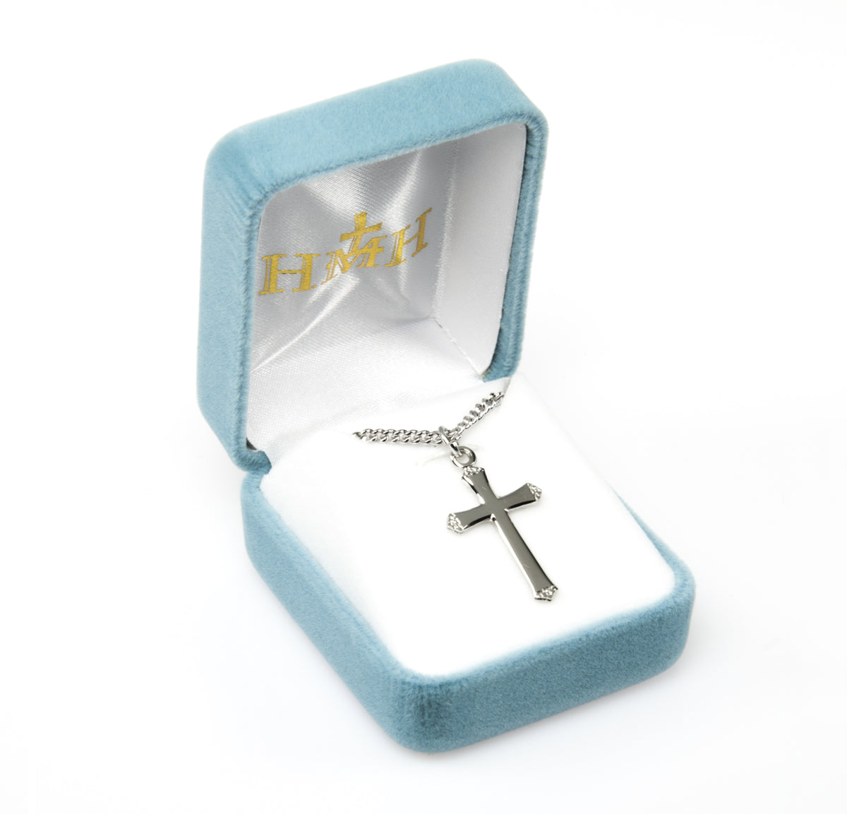 Classic Flared Cross Necklace, Sterling Silver
