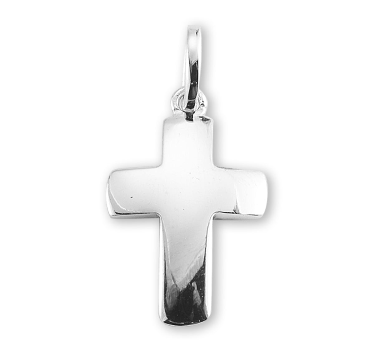 Small Simple Cross Necklace, Sterling Silver