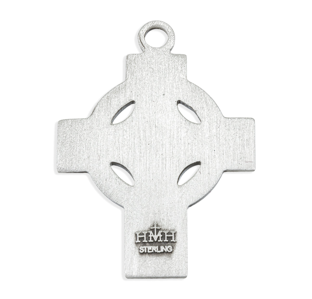 Heavy Large Irish Celtic Cross Necklace, Sterling Silver