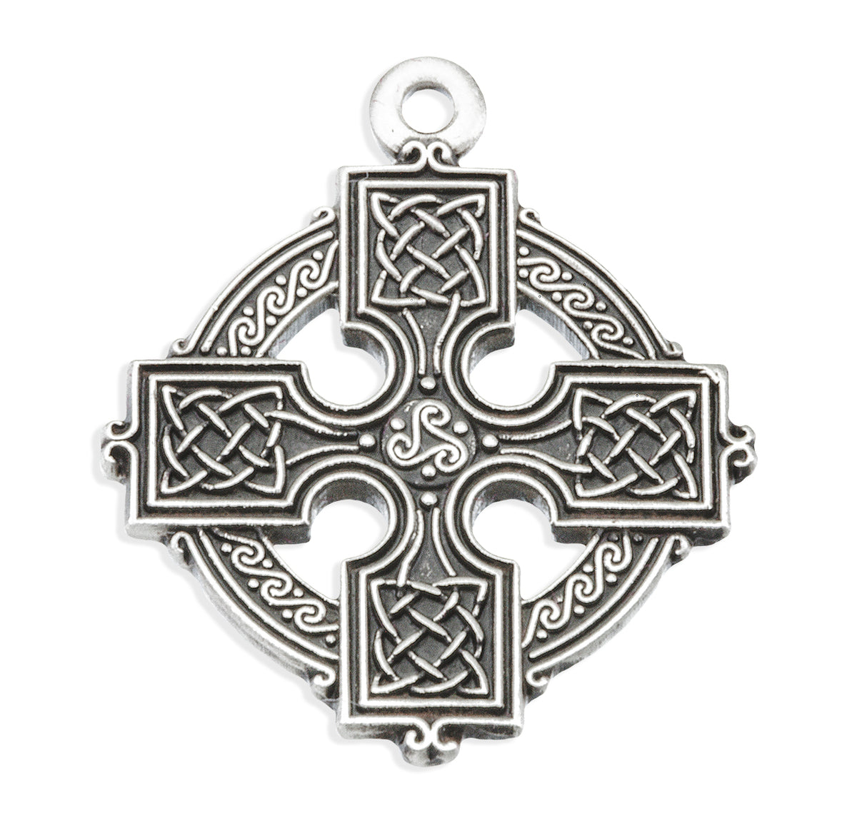 Celtic Wheel Cross Necklace, Sterling Silver
