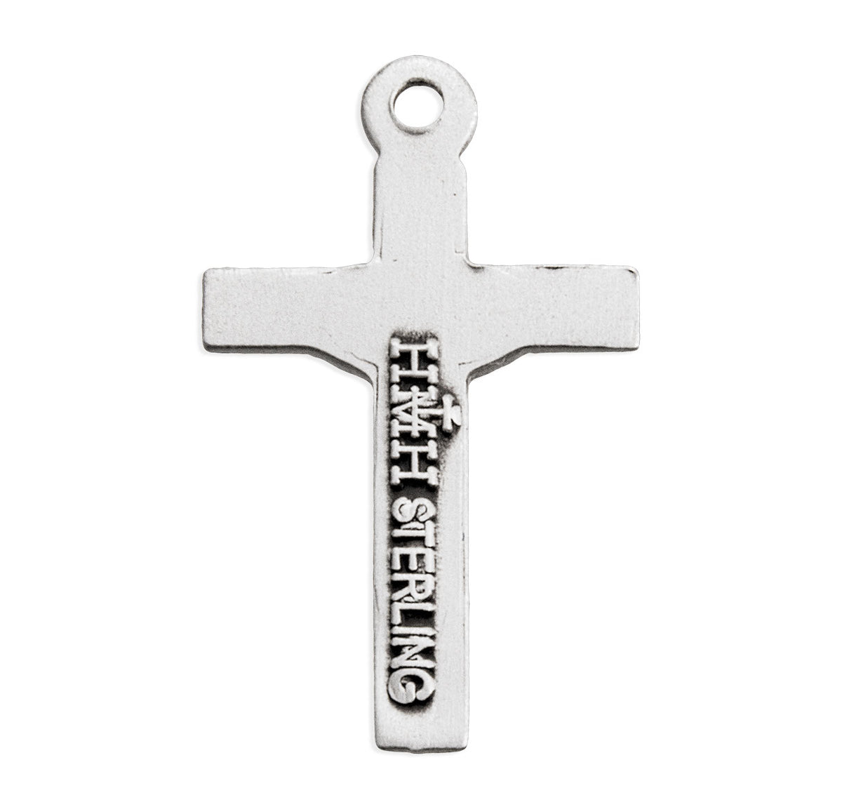 Kids' Small Crucifix Necklace, Sterling Silver
