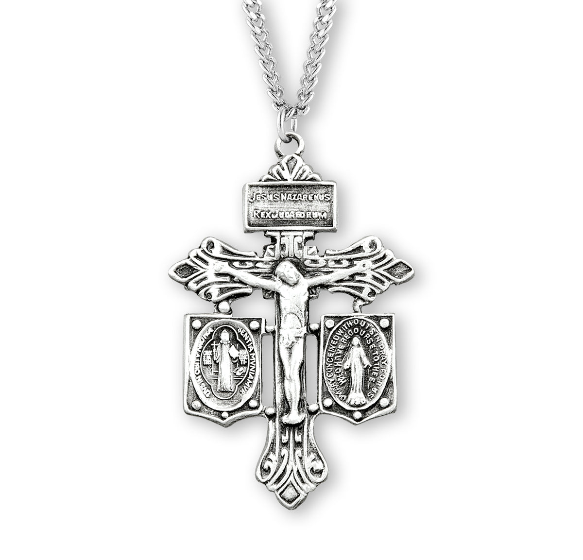 Pardon Crucifix Necklace, Sterling Silver
