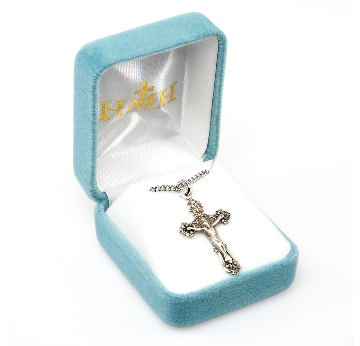 Extra Large Fancy Filigree Crucifix Necklace, Sterling Silver