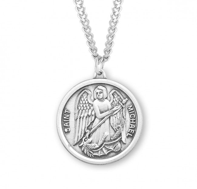Plain Round St. Michael Medal for Women