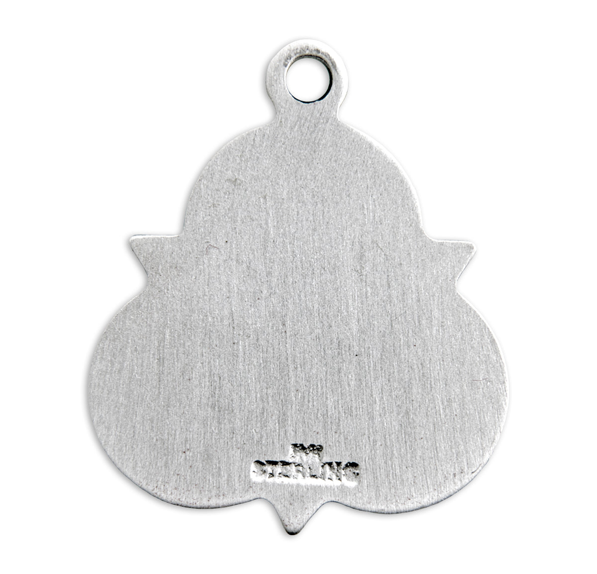Saint Jude Thaddeus Trinity Symbol Medal Necklace, Sterling Silver