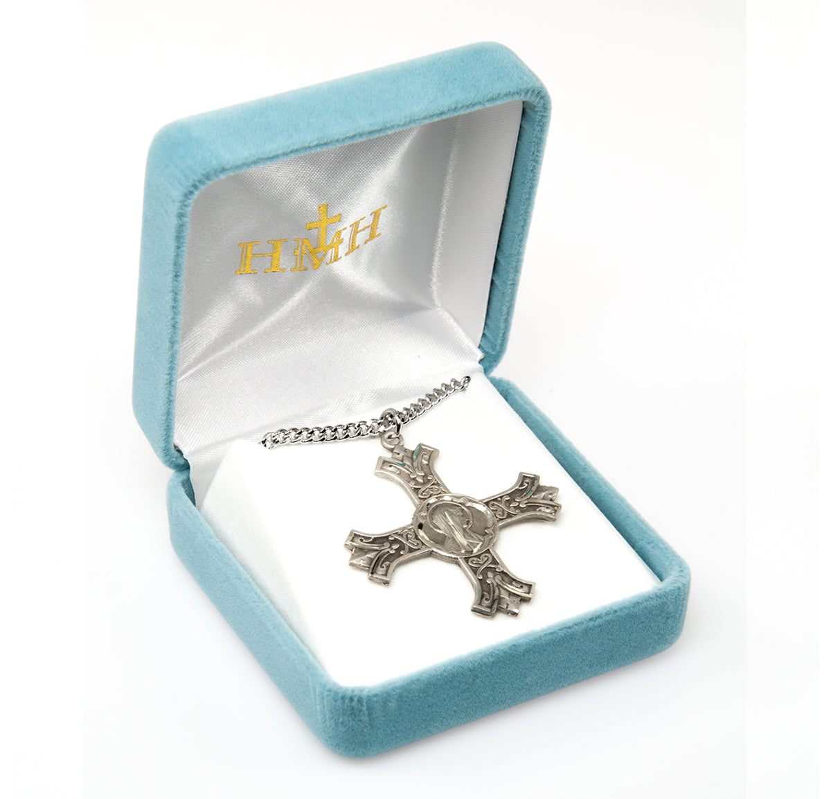 Madonna Cross Necklace, Sterling Silver