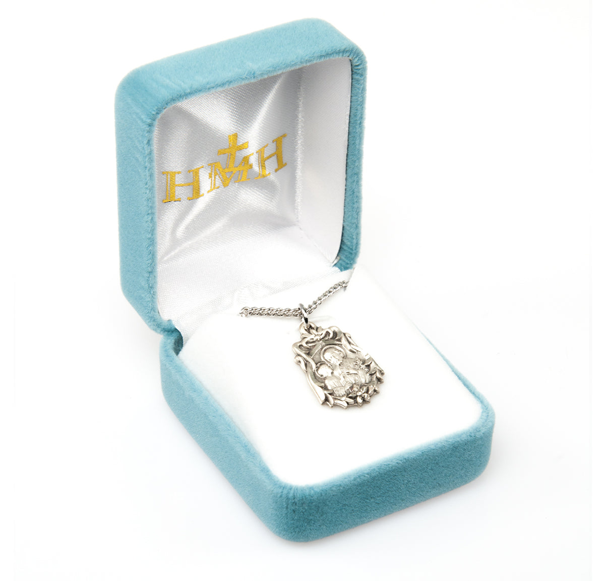 Saint Joseph Medal Necklace, Sterling Silver
