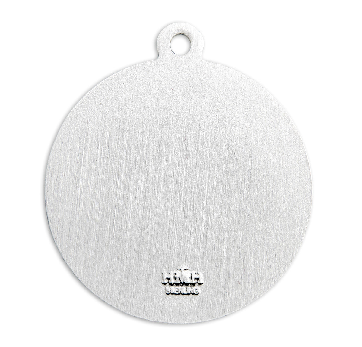 Lightweight Large Saint Jude Round Medal Necklace, Sterling Silver