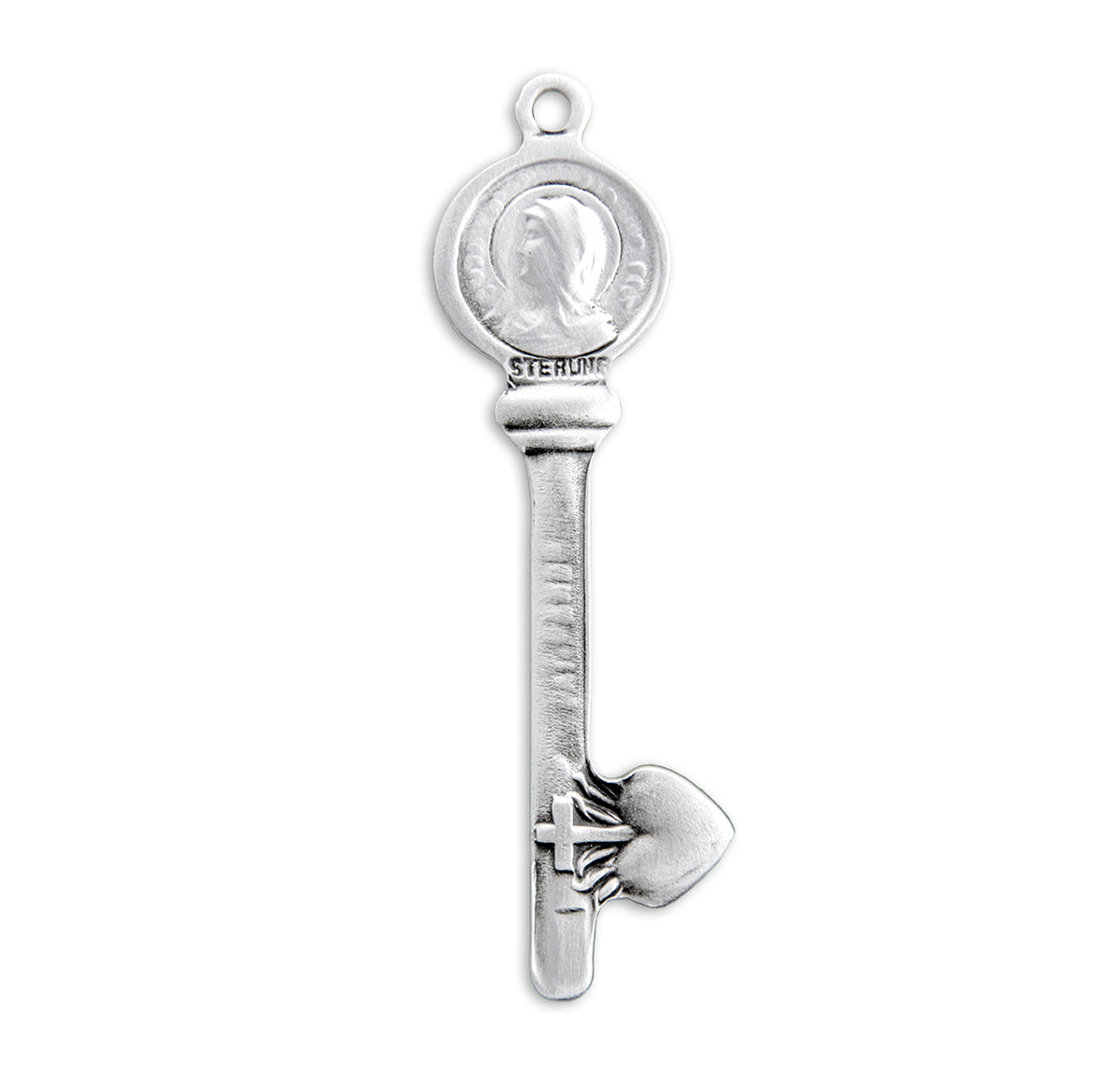 Hearts of Sympathy Key Pendant Necklace, Sterling Silver