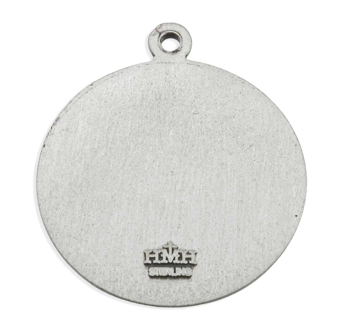 Saint Joseph Seated Medal Necklace with Infant Jesus, Sterling Silver