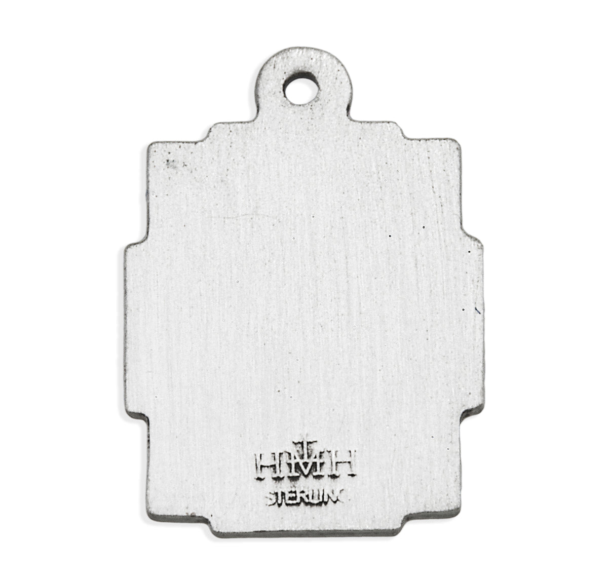 Saint Frances X. Cabrini Square Medal Necklace, Sterling Silver