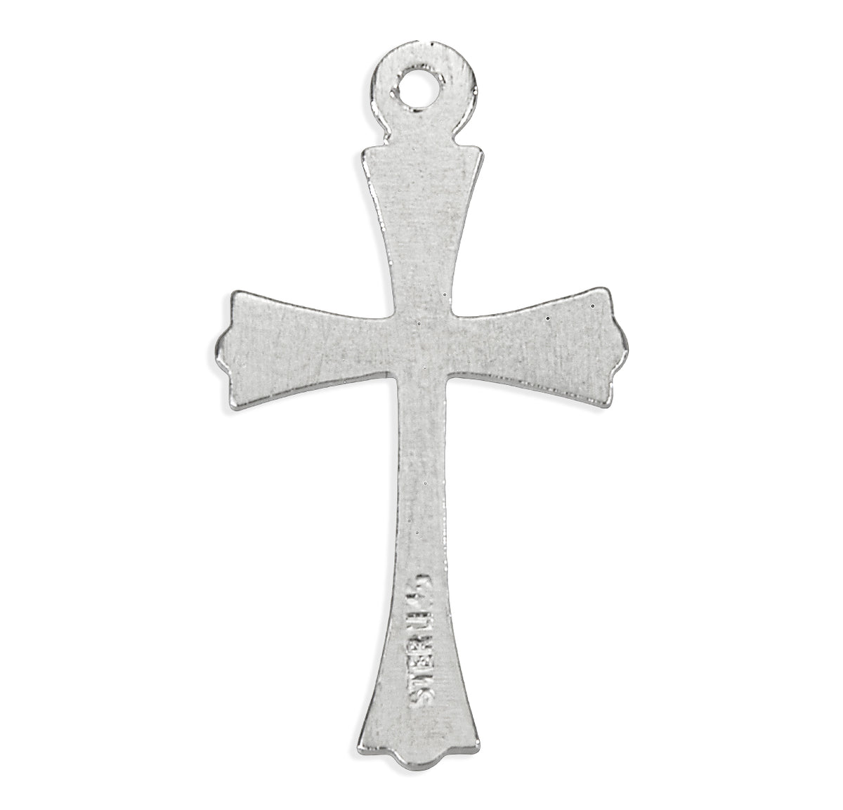 Taper End Cross Necklace, Sterling Silver