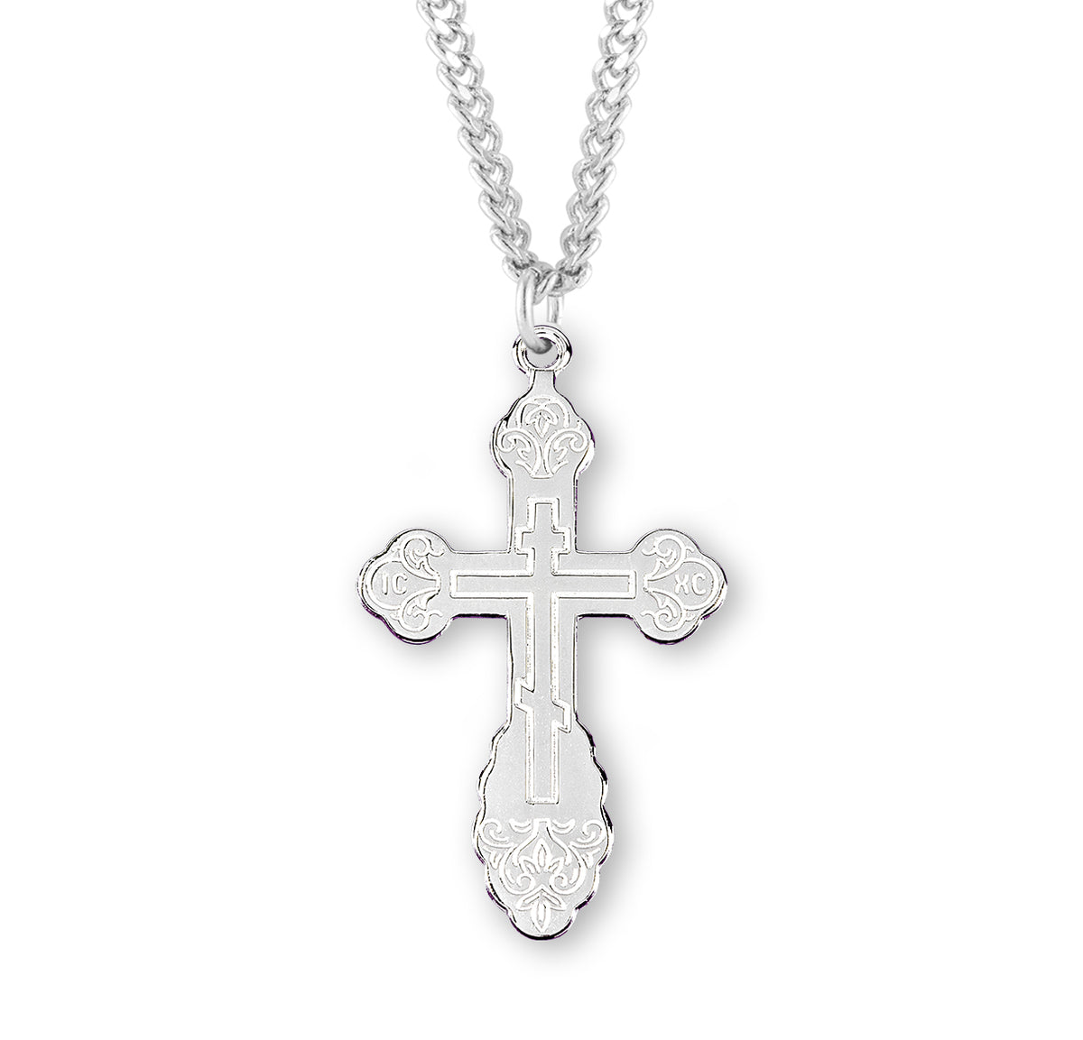 Byzantine Cross Necklace, Sterling Silver