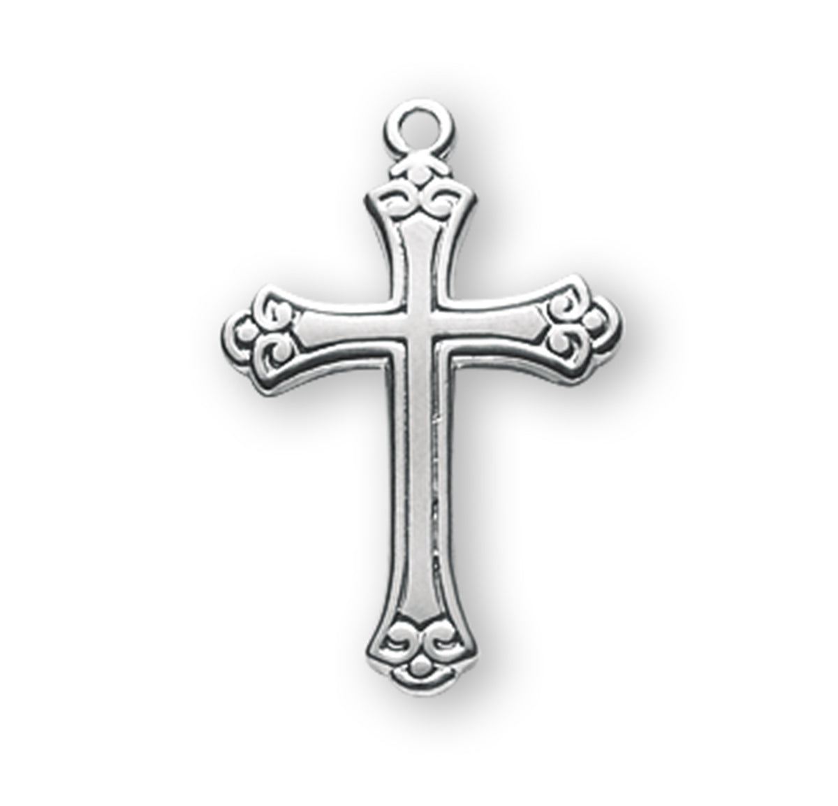 Medium Cross Necklace, Sterling Silver