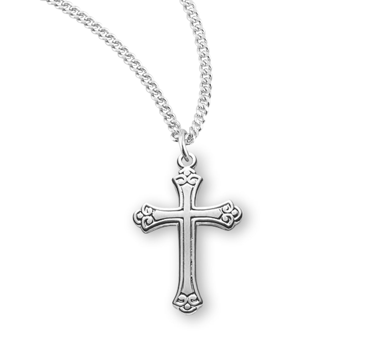 Medium Cross Necklace, Sterling Silver