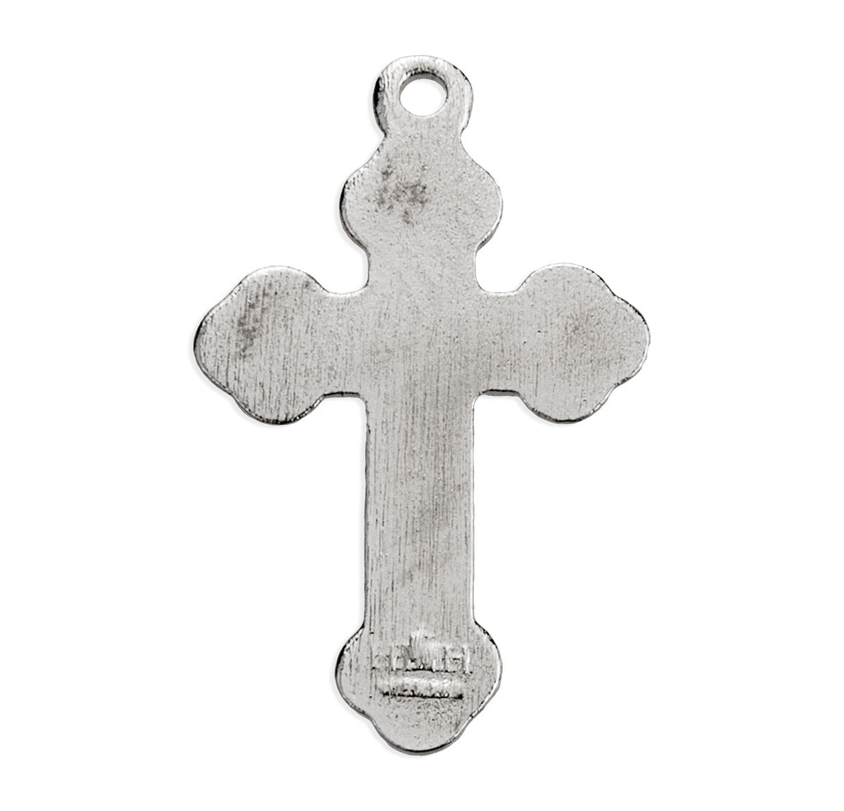Pink Enameled Cross Necklace, Sterling Silver
