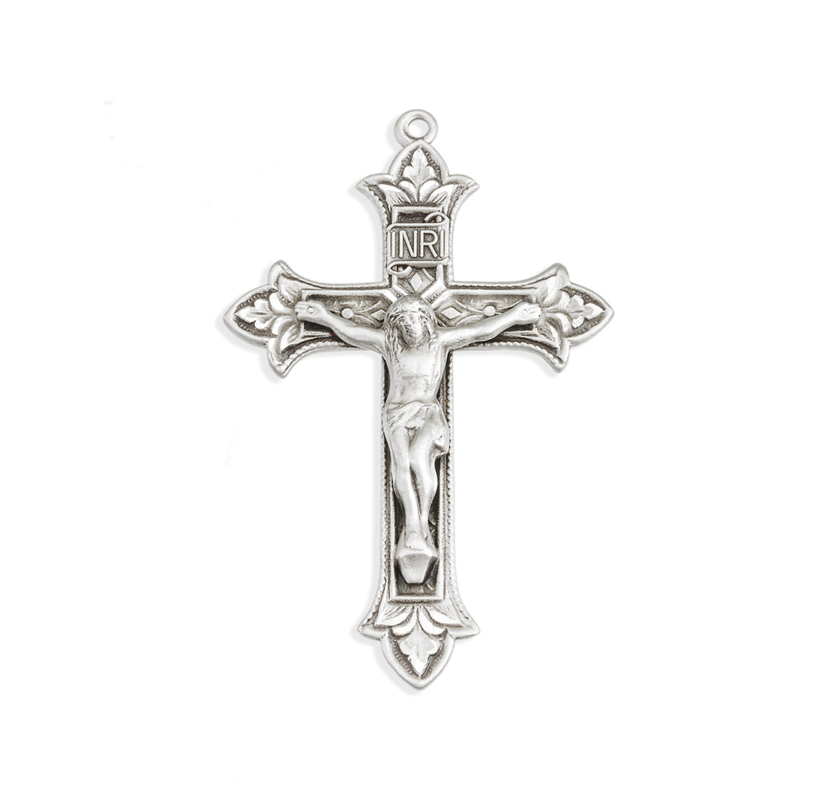 Extra Large Fleur-de-Lis Cross Necklace, Sterling Silver