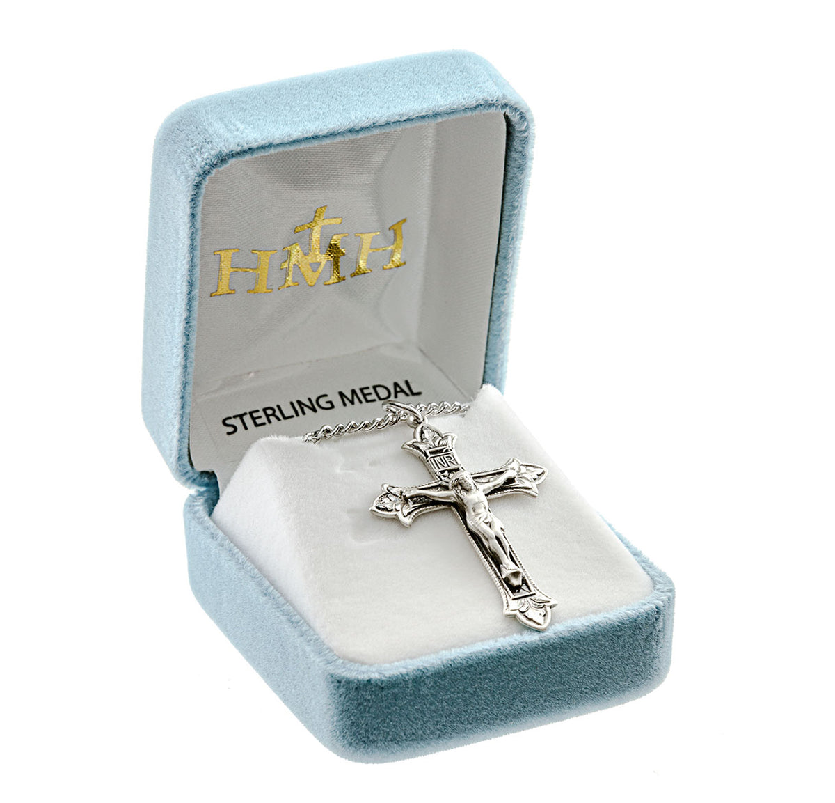 Extra Large Fleur-de-Lis Cross Necklace, Sterling Silver