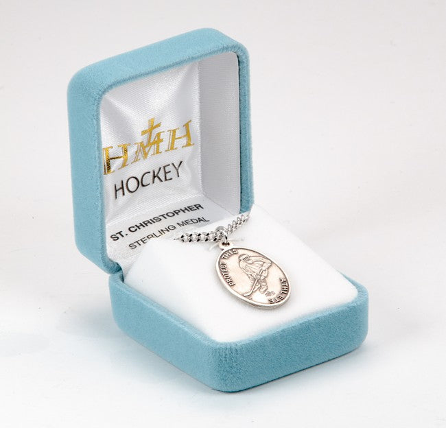 St. Christopher Hockey Sterling Silver Medal for Men