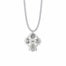 Sterling Silver Wreath Cross Five Way Medal, 1-1/4"
