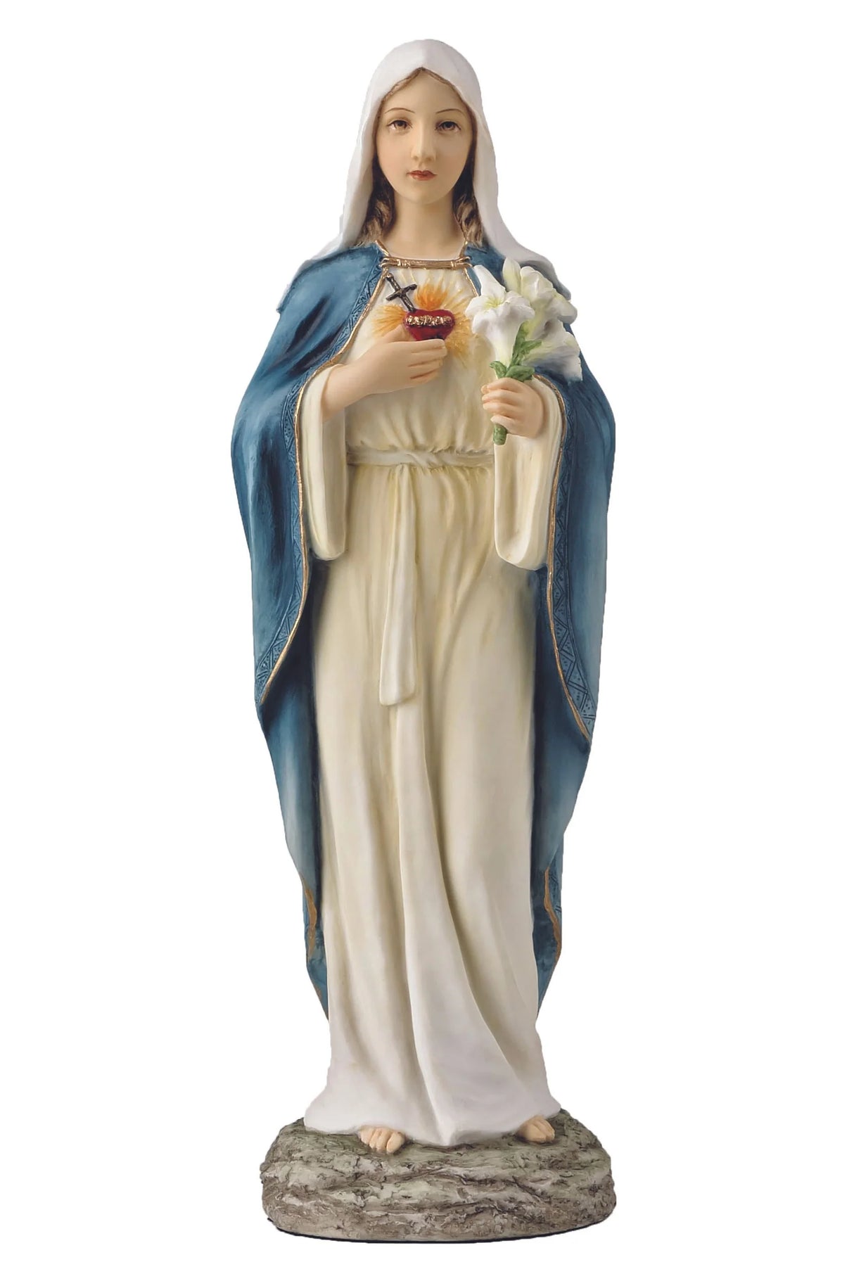 Immaculate Heart of Mary Statue β 10" Hand-Painted Color