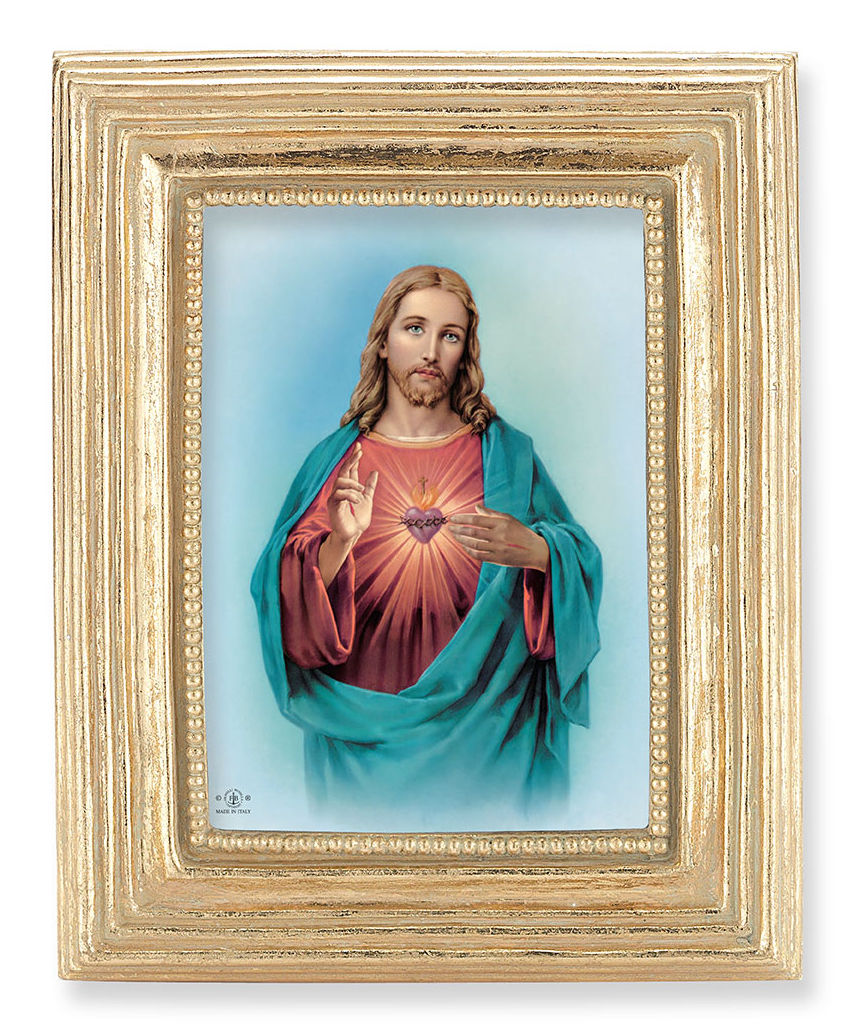 Sacred Heart of Jesus 2.5x3.5 Print Under Glass