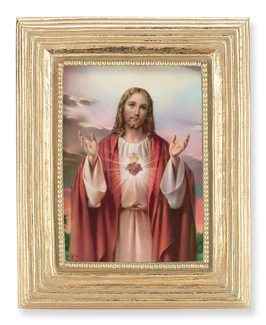 Sacred Heart of Jesus 2.5x3.5 Print Under Glass
