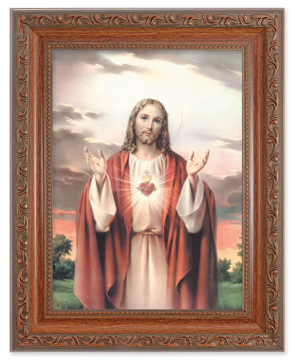 Sacred Heart of Jesus 6x8 Print Under Glass