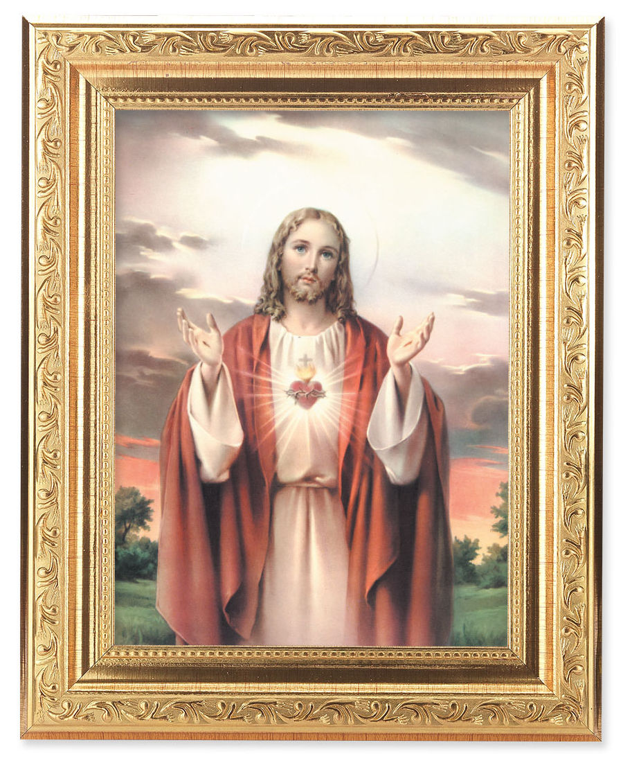 Sacred Heart of Jesus 6x8 Print Under Glass